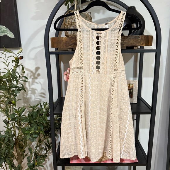 Free People Dresses & Skirts - ✨ Free People Lace Fit & Flare Dress – Cream / Ivory size small✨